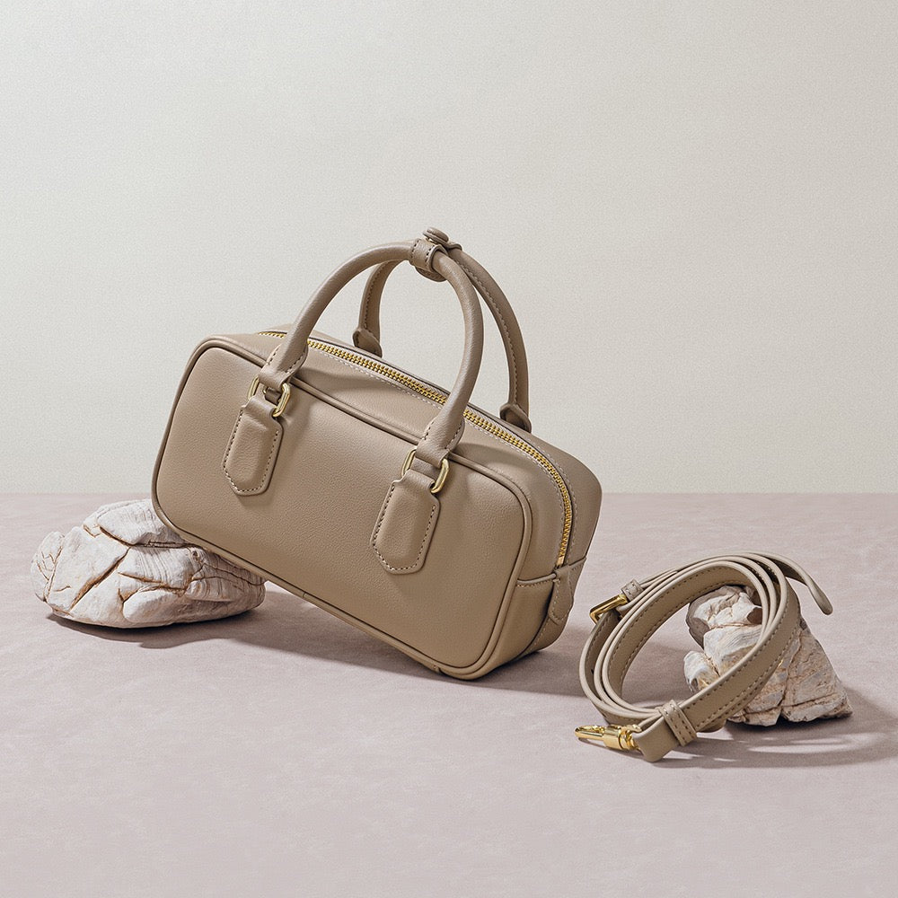 Vintage Äkta Läder Crossbody Handväska