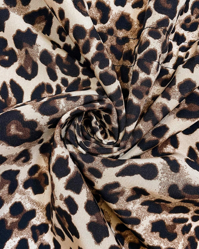Vändbar Huva Kappa med Leopardmönster