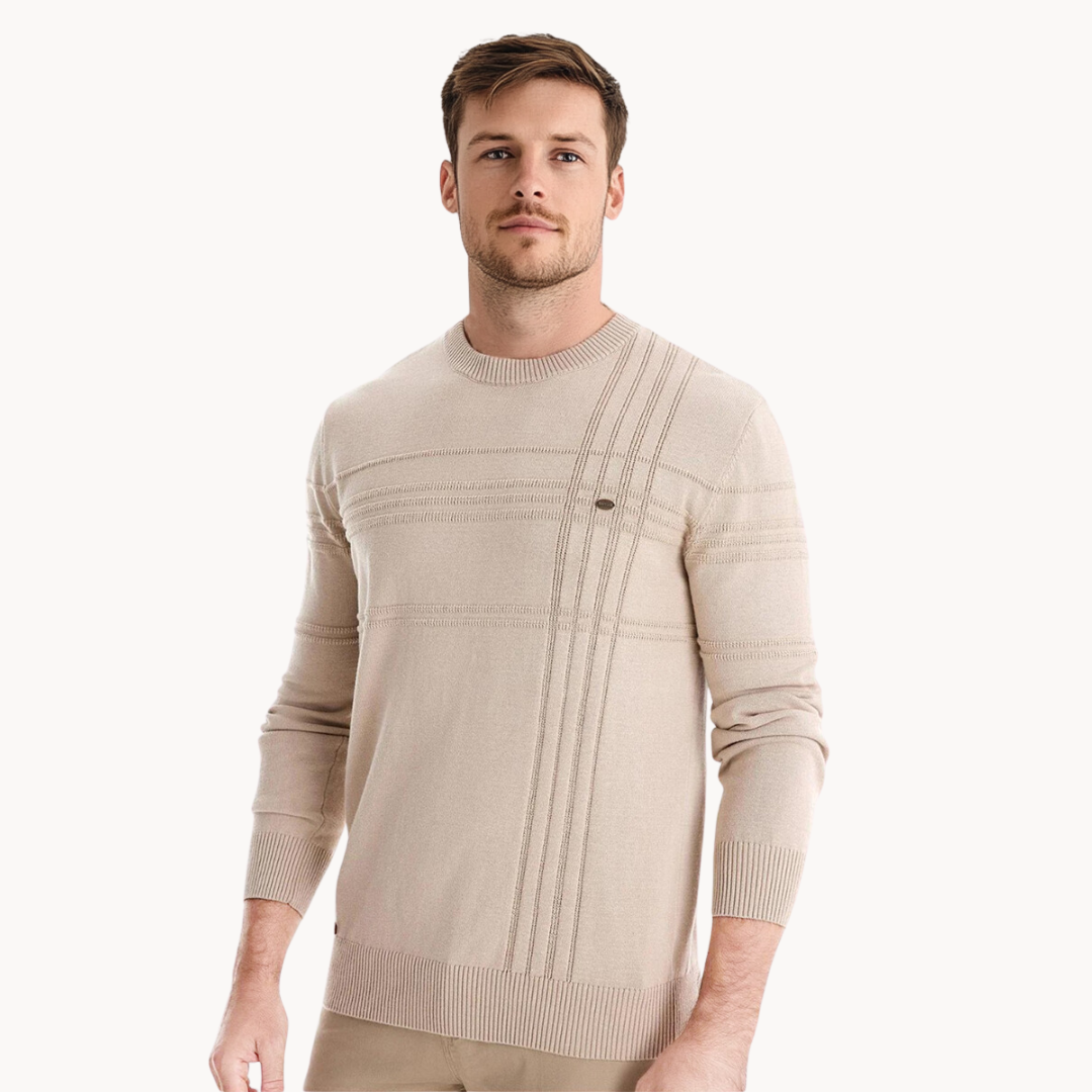 Veyra Boutique | Stilig herrtröja med rutdesign